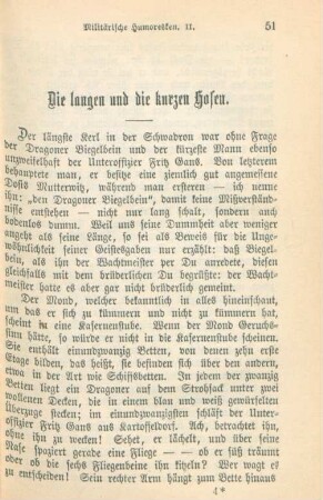 Die langen und die kurzen Hosen
