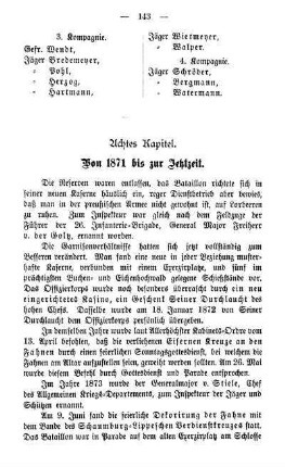 Achtes Kapitel. Von 1871 bis zur Jetztzeit.