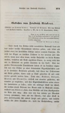 Gedichte von Friedrich Rückert. (Gedichte von Friedrich Rückert ... Frankfurt a. M., bei J. D. Sauerländer, 1840)