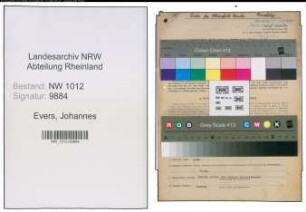 Entnazifizierung Johannes Evers , geb. 30.08.1902 (Studienrat)