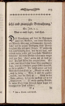 Die sechs und zwanzigste Betrachtung