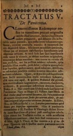 Cursus Theologicus : Brevi & Clara Methodo In Tres Partes & Sex Tomulos Distributus; In quo omnes Materiae Theologicae, tam Speculativae, quam Practicae; imo & Controversisticae cum varietate Sententiarum continentur, 6. Partis Tertiae, Complectentis Materias Sacramentales, Tomulus Secundus, ordine vero Tomulus Sextus, De Poenitentia, de Indulgentiis, de Matrimonio, et de Censuris