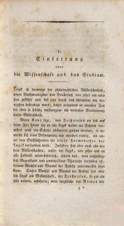 Logik : die Wissenschaft des Denkens und Kritik aller Erkenntniß, zum Selbststudium und für Unterricht auf höhern Schulen, 1