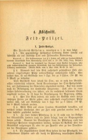 4. Abschnitt. Feld-Polizei