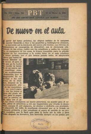 De nuevo en el aula