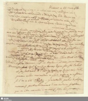 36a: Brief von Hippolyte-André-Baptiste Chelard an Clara Schumann - Mus.Schu.36a