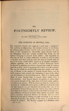 The fortnightly review. 10. 1868 = N.S., Vol. 4