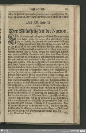 Das XII. Capitel von Der Glückseligkeit der Nation