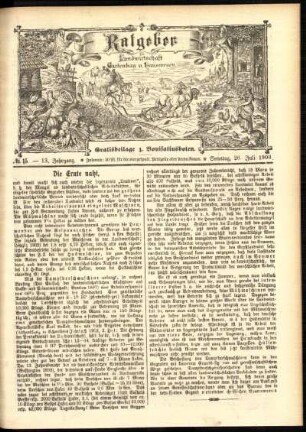 Ausgabe vom Sonntag, den 26. Juli 1903.