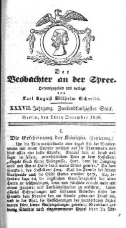52. Stueck, 24. Dezember 1838