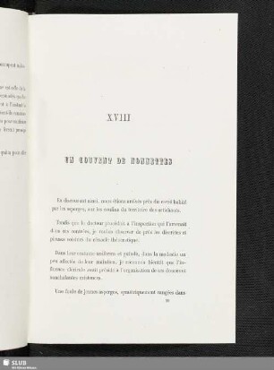 XVIII Un Couvent De Nonnettes