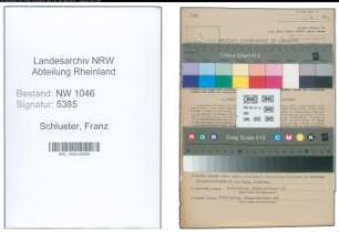 Entnazifizierung Franz Schlueter , geb. 25.04.1899 (Jurist)