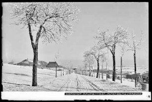 Altenberg im Erzgebirge, Berghof Raupennest mit Schnee