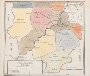 Sketch map of central and southern Anhwei showing its division into departments