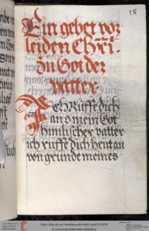 Gebet zu Gott vom Leiden Christi