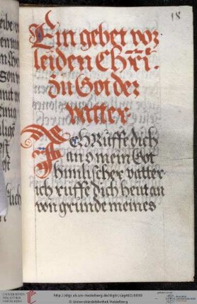 Gebet zu Gott vom Leiden Christi