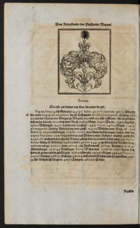 Vom Ritterstandt/ der Flußkarter Wappen.
