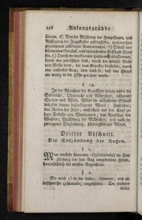 Dritter Abschnitt. Die Entzündung der Augen.