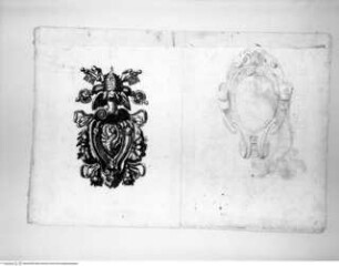 Album des Orazio Grassi, Zeichnung des Boncompagni-Wappens am Collegio Romano