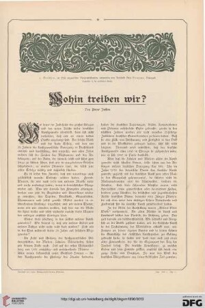 Wohin treiben wir?