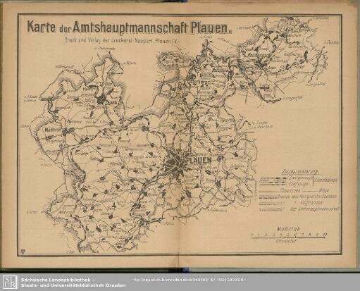 Karte der Amtshauptmannschaft Plauen