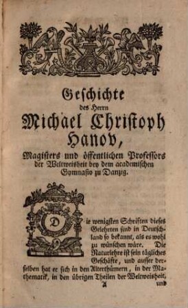 Beyträge zur Historie der Gelahrtheit, worinnen die Geschichte der Gelehrten unserer Zeiten beschrieben werden. 5. 1750