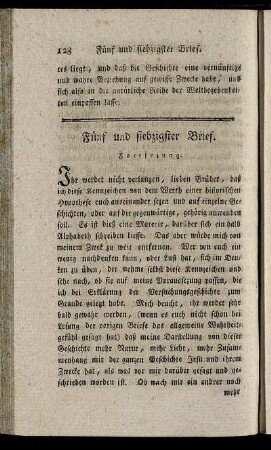 Fünf und siebzigster Brief. - Sechs und siebzigster Brief.