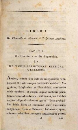Fundamenta linguae Arabicae : acc. selectae quaedam, magnamque pt. typis nondum exscriptae sententiae, primis legendi ac interpretandi periculis destinatae