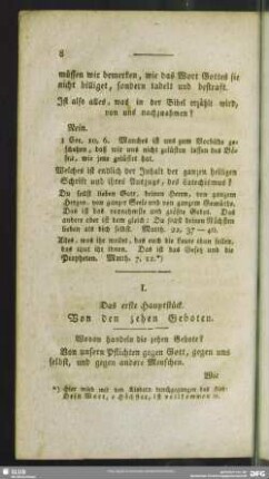 I. Das erste Hauptstück. Von den zehen Geboten