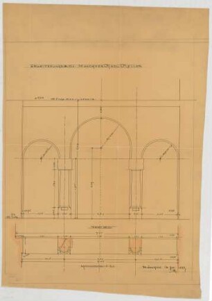 Thiersch, Friedrich von; München; Münchner - Kindl - Keller, Erweiterungsbau - Vestibül (Schnitt)