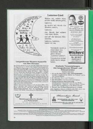 Geplante Veranstaltungen des Langenhorner Bürger- und Heimatvereins