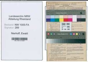 Entnazifizierung Ewald Nierhoff , geb. 24.07.1893 (Oberkellner)