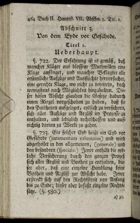 Abschnitt 3. Von dem Eyde vor Gefährde.