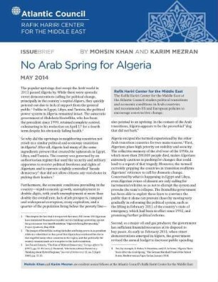 No Arab Spring for Algeria
