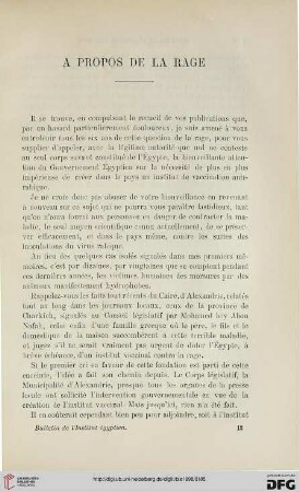 3.Ser. 9.1898: À propos de la rage