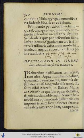 Destillatio in cineribus, vel arenis aut scoria trita etc.
