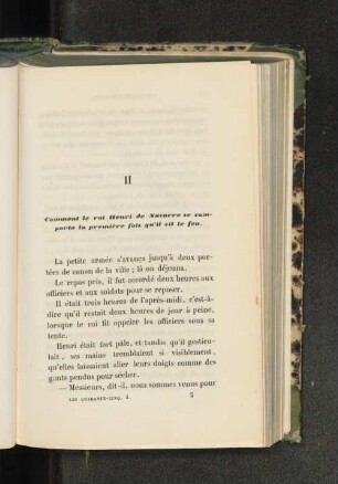 II Comment le roi Henri de Navarre se comporta la première fois qu'il vit le feu.