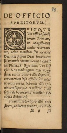De Officio Subditorum.