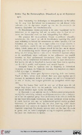 4: Dritter Tag für Denkmalpflege, Düsseldorf, 25 en 26 September 1902