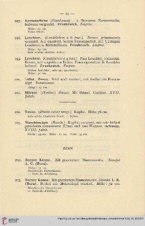 Zinn (Nr. 204-234)
