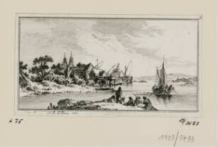 Fischerbarke, Blatt 4 der Folge "Diverses vues de Livonie"