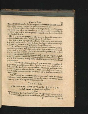 Caput IX. Solvuntur Obiectiones, Quae Contra doctrinam praecedentis capitis proferri solent.