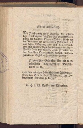 Schluß-Erklärung