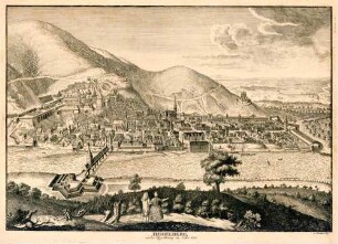 Heidelberg vor der Zerstörung im Jahr 1645