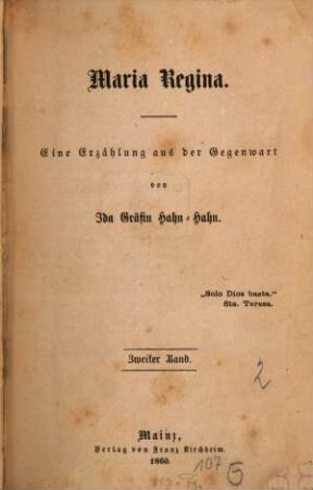 Maria Regina : eine Erzählung aus der Gegenwart, 2