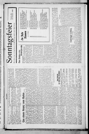 Sonntagsfeier : Blätter besinnlicher Stunden
