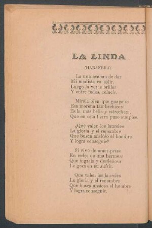 La linda : (Habanera)