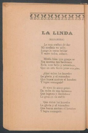 La linda : (Habanera)