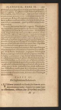 Caput XV. De Explicatione Relationis.