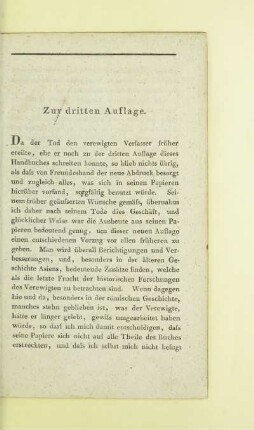 Zur dritten Auflage